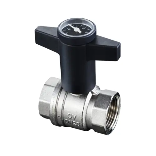 OVENTROP Kugelhahn Optibal DN 32 mit Thermometer